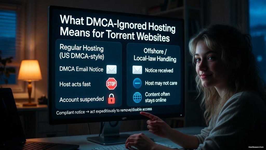 DMCA Ignored Hosting for Torrent Websites